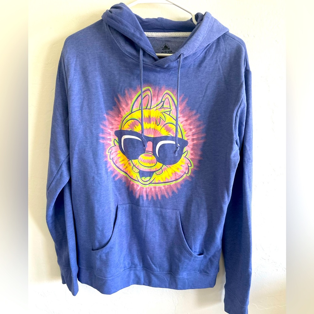 Chip ‘N Dale purple tye dye sweatshirt adult S